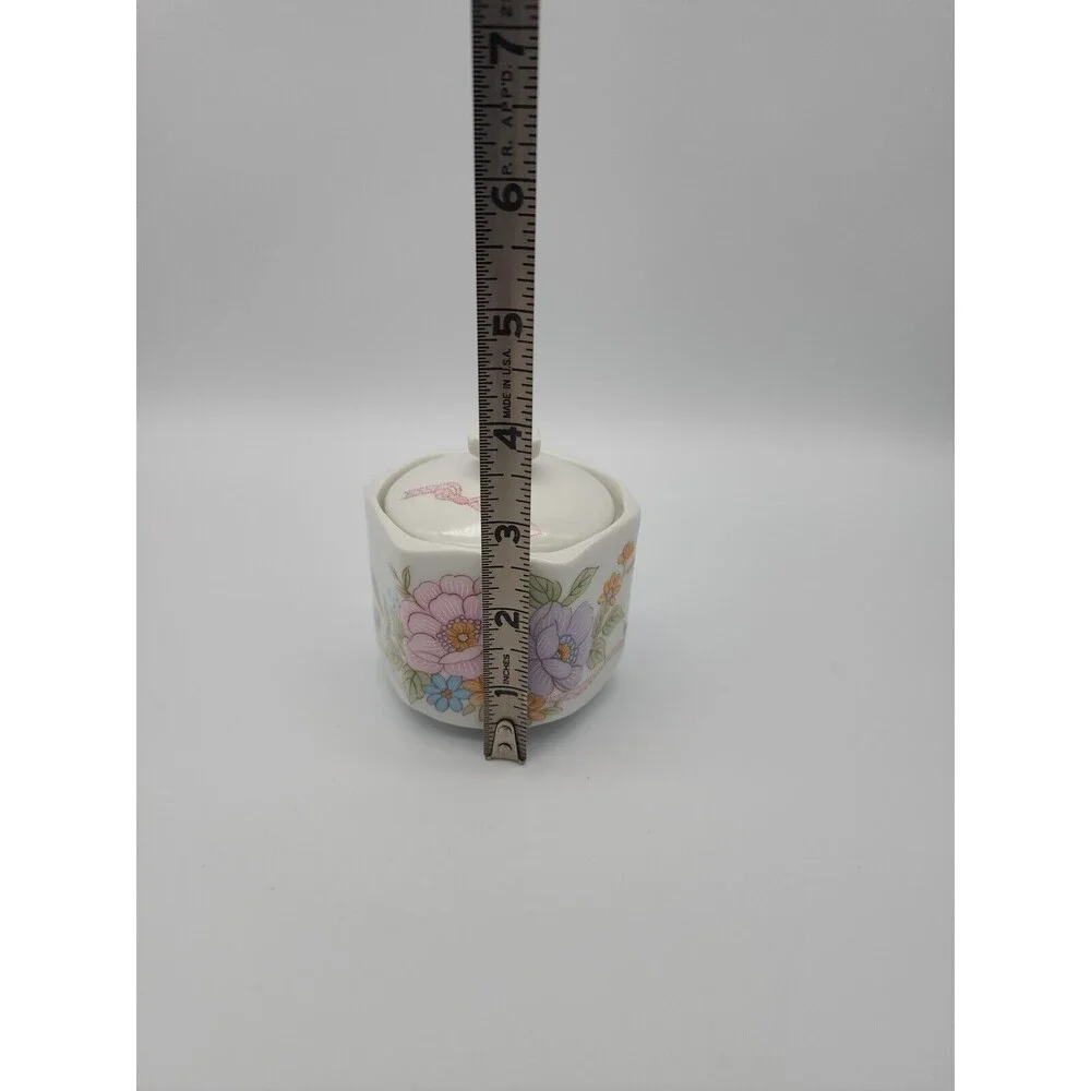 Vintage Covered Candle Japan Floral Design NEW!  Peach candle!  Gift Idea!